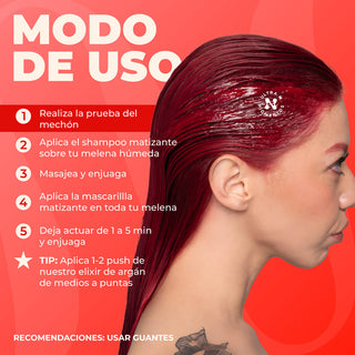 Mascarilla Matizante Rojo Fuego 300ml